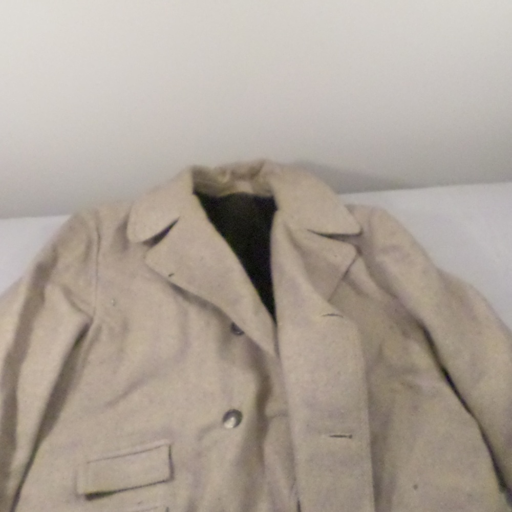 Vintage Tan Faux Fur Lined Coat 44